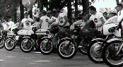 An impressive line up of Laverdas at the start
